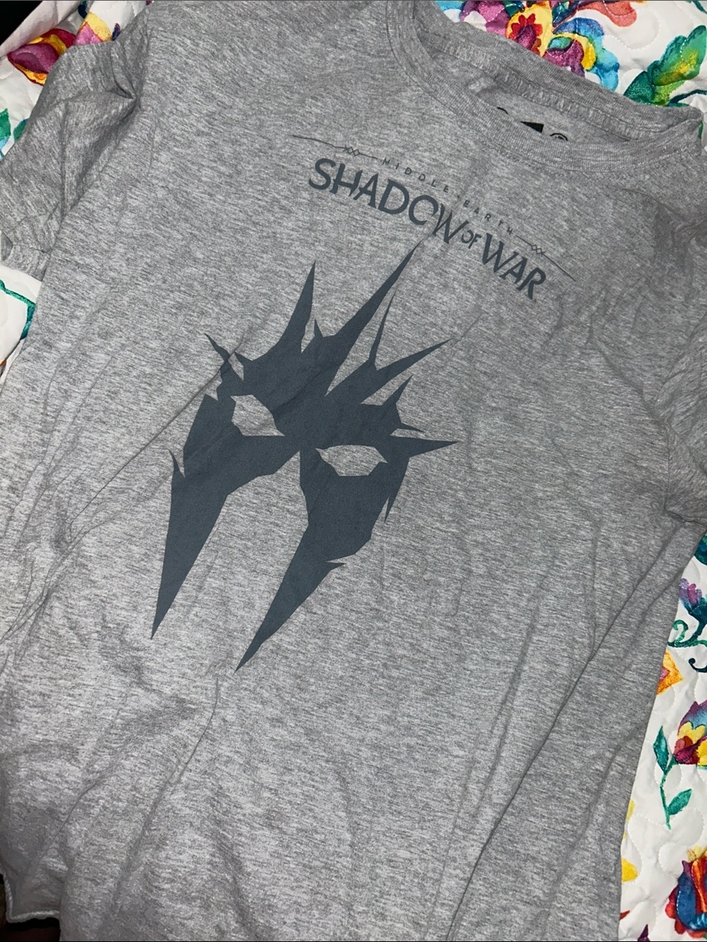 Loot Crate Gray Short Sleeve Shadow of War Graphic Tee